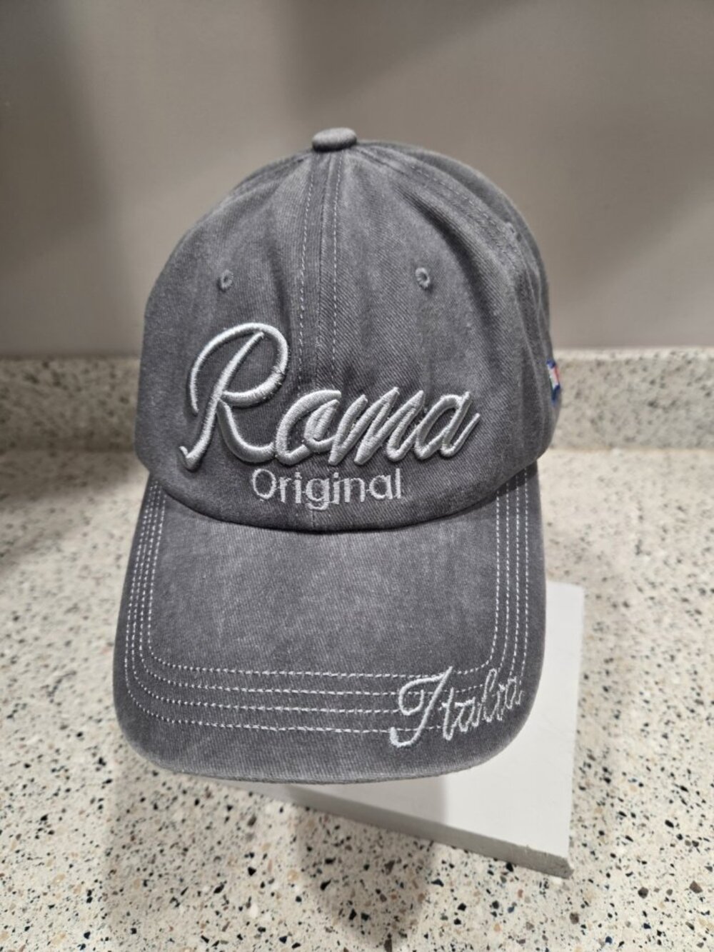 Rome Roma Italy  Adjustable Baseball Cap Hat Gray Hook And Loop